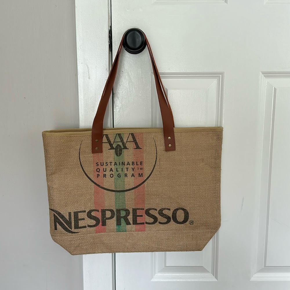 Nespresso Jute tote NWOT
